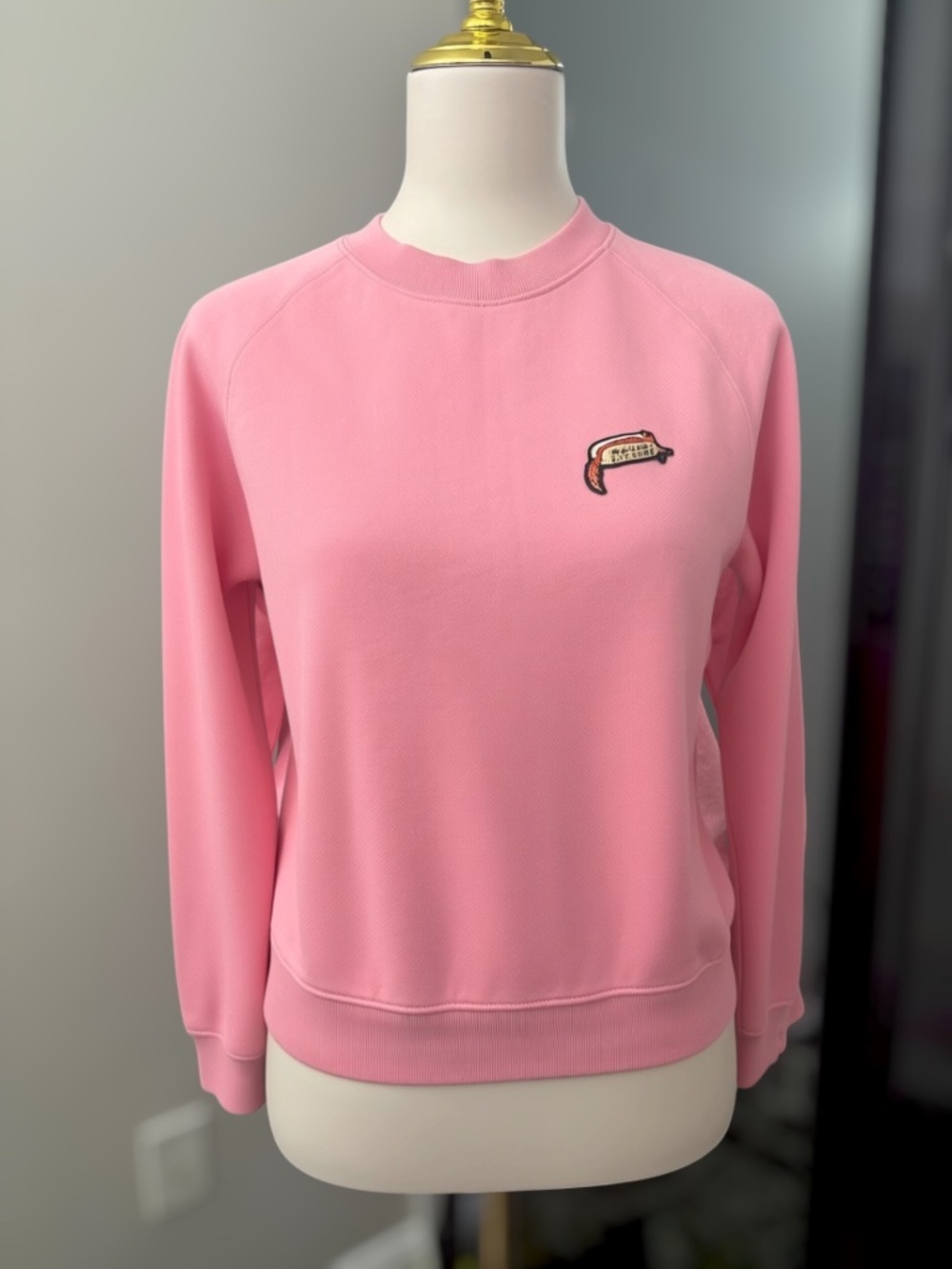 Maison kitsune pink sweatshirt